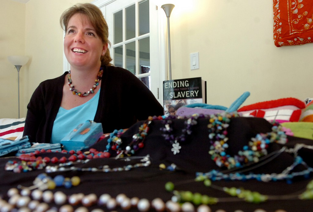 Becky Mallory of Winterport, independent ambassador for MadeBySurvivors, displays some of the unique projects which are handcrafted by survivors of human trafficking. Proceeds benefit shelters and survivors in an effort to help rebuild their lives. Buy Photo Becky Mallory of Winterport, independent ambassador for MadeBySurvivors, displays some of the unique projects which are handcrafted by survivors of human trafficking. Proceeds benefit shelters and survivors in an effort to help rebuild their lives. Buy Photo