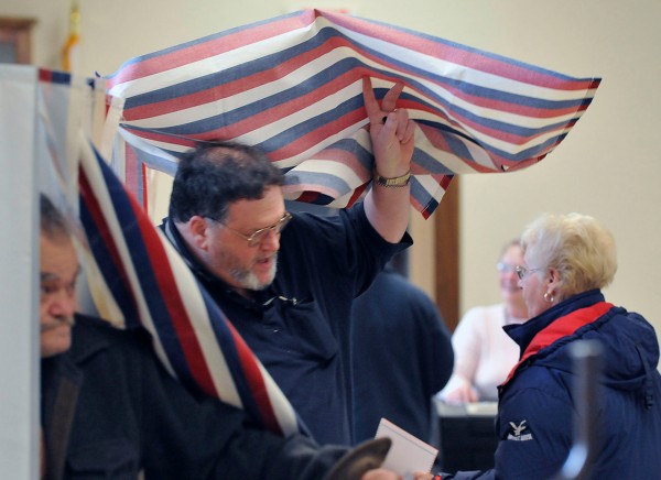 Voter turnout was steady in Old Town on Tuesday morning. Steve Martell leaves the booth after voting in Old Town's Ward 2. Buy Photo Voter turnout was steady in Old Town on Tuesday morning. Steve Martell leaves the booth after voting in Old Town's Ward 2. Buy Photo