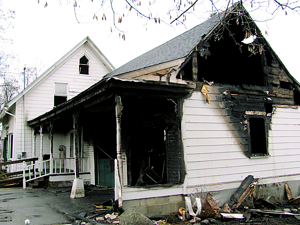 Everyone escaped safely from a blaze that started in the garage of this home Sunday, November 29, 2009 at 58 North Road in Detroit. Everyone escaped safely from a blaze that started in the garage of this home Sunday, November 29, 2009 at 58 North Road in Detroit.