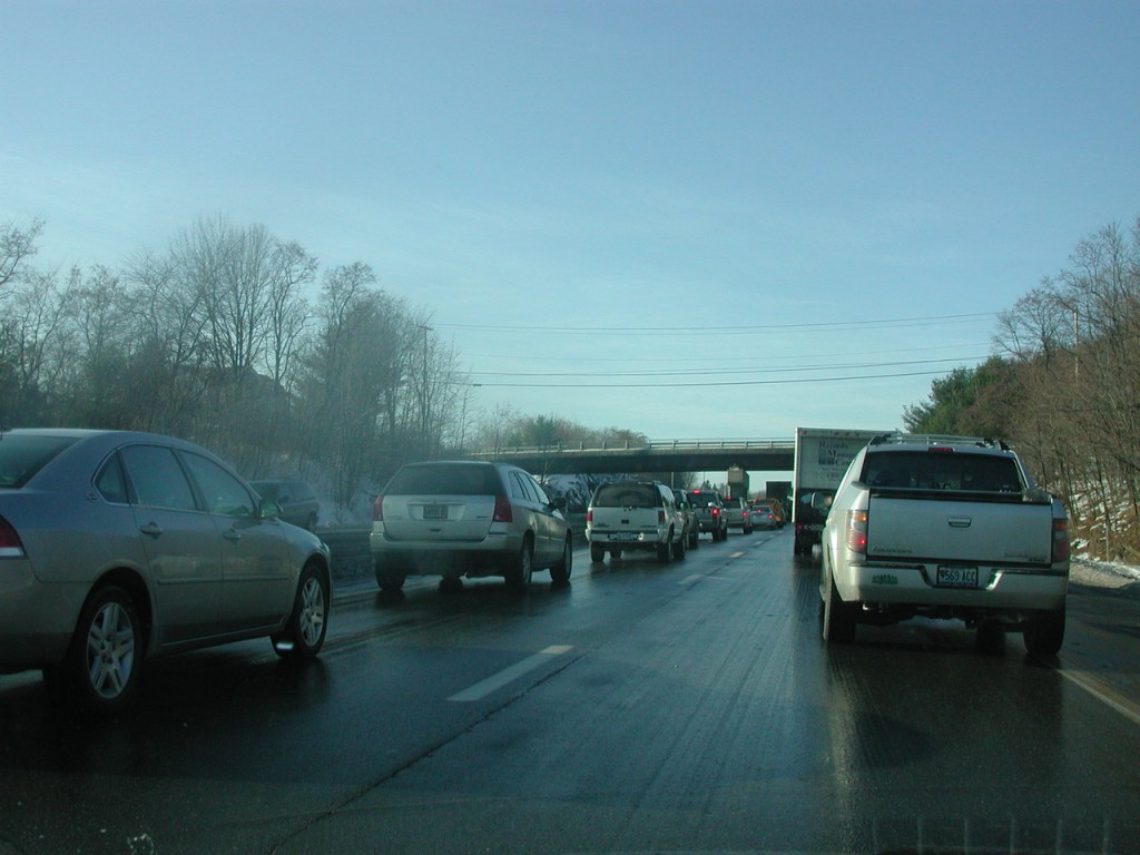 Photo by Heather Steeves, traffic backup on 95 at mile 185. Photo by Heather Steeves, traffic backup on 95 at mile 185.
