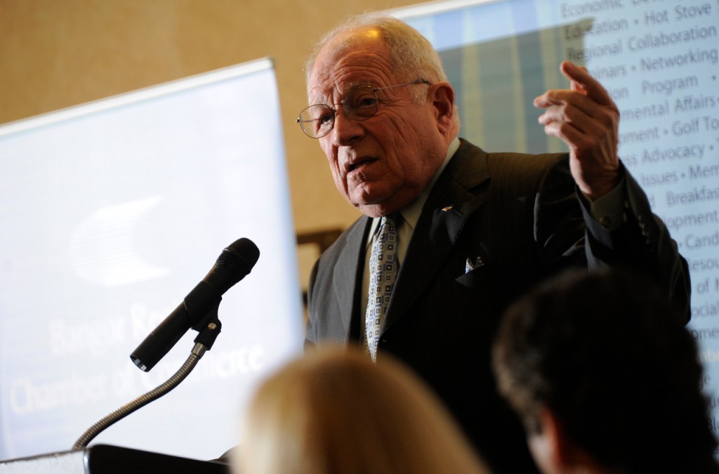 Noted attorney F. Lee Bailey was the featured speaker at the Bangor Region Chamber of Commerce Early Bird Breakfast Wednesday, February 24, 2010. He discussed his experiences with inmates and methods to lower recidivism rates. (Bangor Daily News/John Clarke Russ) Noted attorney F. Lee Bailey was the featured speaker at the Bangor Region Chamber of Commerce Early Bird Breakfast Wednesday, February 24, 2010. He discussed his experiences with inmates and methods to lower recidivism rates. (Bangor Daily News/John Clarke Russ)