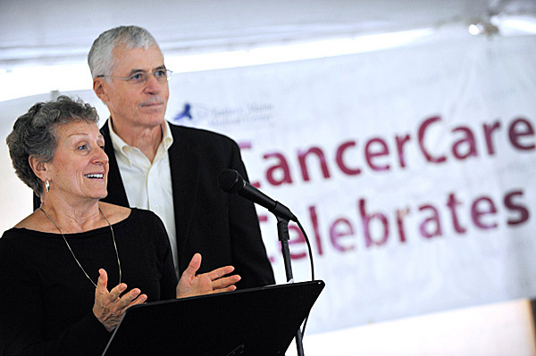 Connie McCarthy and husband and Dan McCarthy of Bangor relate their personal experiences with cancer as they speak to fellow cancer survivors during Eastern Maine Medical Center's CancerCare of Maine annual Cancer Survivor Day celebration on Bangor's waterfront Sunday, June 6, 2010. (Bangor Daily News/John Clarke Russ) Connie McCarthy and husband and Dan McCarthy of Bangor relate their personal experiences with cancer as they speak to fellow cancer survivors during Eastern Maine Medical Center's CancerCare of Maine annual Cancer Survivor Day celebration on Bangor's waterfront Sunday, June 6, 2010. (Bangor Daily News/John Clarke Russ)