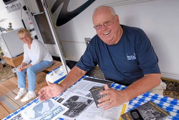 Sue and Dick Stacey talked with the Bangor Daily News at their RV campsite in Holden Wednesday, August 4, 2010. Even though Dick Stacey's Country Jamboree has been off the air since 1983, it remains a fond memory for many many country enthusiasts in Maine and and eastern Canada. As one of the headline acts for the Bangor State Fair, Stacey and other jamboree alumni will come together for a special reunion concert art the Bass Park Grandstand at 7p.m., Saturday, August 7. (Bangor Daily News/John Clarke Russ) Sue and Dick Stacey talked with the Bangor Daily News at their RV campsite in Holden Wednesday, August 4, 2010. Even though Dick Stacey's Country Jamboree has been off the air since 1983, it remains a fond memory for many many country enthusiasts in Maine and and eastern Canada. As one of the headline acts for the Bangor State Fair, Stacey and other jamboree alumni will come together for a special reunion concert art the Bass Park Grandstand at 7p.m., Saturday, August 7. (Bangor Daily News/John Clarke Russ)