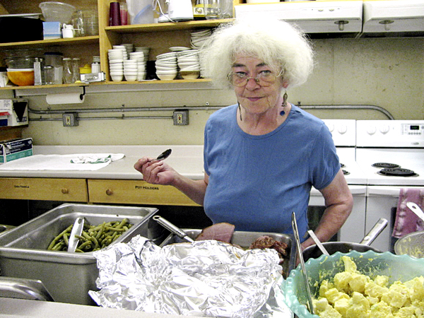 Barbara Horgan, the manager of the Belfast Soup Kitchen, is paid to work there 30 hours a week but often puts in 50 hours. "Most people who come in here are just wicked, wicked nice," she said Thursday, Aug. 12 after supervising lunch. BANGOR DAILY NEWS PHOTO ABIGAIL CURTIS Barbara Horgan, the manager of the Belfast Soup Kitchen, is paid to work there 30 hours a week but often puts in 50 hours. "Most people who come in here are just wicked, wicked nice," she said Thursday, Aug. 12 after supervising lunch. BANGOR DAILY NEWS PHOTO ABIGAIL CURTIS