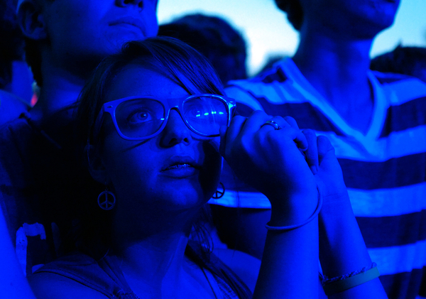 Paiden Carver, 17, of Beals Island watches OK Go perform at KahBang on the Bangor Waterfront on Saturday, Aug. 14, 2010. (Bangor Daily News/Bridget Brown) Paiden Carver, 17, of Beals Island watches OK Go perform at KahBang on the Bangor Waterfront on Saturday, Aug. 14, 2010. (Bangor Daily News/Bridget Brown)