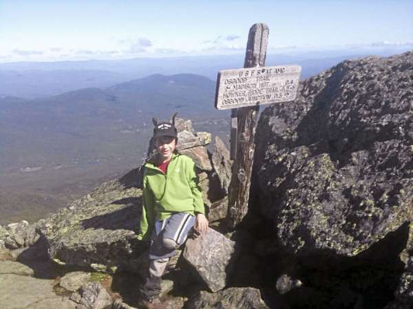 Asher Molyneaux poses for a photo during his attempt to hike the entire length of the Appalachian Trail and ascend the peak of Mount Katahdin. High winds on Saturday forced him to cut his ascent short. (Photos courtesy of Paul Molyneaux) Asher Molyneaux poses for a photo during his attempt to hike the entire length of the Appalachian Trail and ascend the peak of Mount Katahdin. High winds on Saturday forced him to cut his ascent short. (Photos courtesy of Paul Molyneaux)