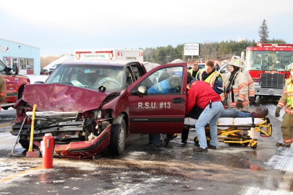 Rockland EMS responded, as mutual aid, to a motor vehicle accident at Route 1 and Dexter Street at 7:45 a.m. Friday, Dec. 17, 2010. Photo courtesy of Rockland Fire Department/Alan Athearn) Rockland EMS responded, as mutual aid, to a motor vehicle accident at Route 1 and Dexter Street at 7:45 a.m. Friday, Dec. 17, 2010. Photo courtesy of Rockland Fire Department/Alan Athearn)