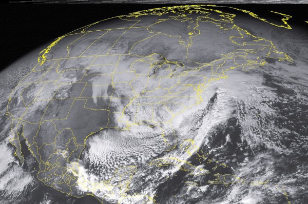 This NOAA satellite image taken Sunday, December 26, 2010 at 12:45 PM EST shows fairly widespread cloud cover over the eastern half of the nation as a trough of low pressure hangs over the region and a dangerous winter storm affects southern New England and Mid-Atlantic. The storm system continues to intensify off the North Carolina coast through the afternoon. Bands of heavy snow and strong winds of 15 to 25 mph with frequent gusts to 45 mph develop along the coasts of these region, creating blizzard conditions with blowing and drifting snow. The New England coast remains under a Blizzard Warning through the afternoon. Extremely dangerous travel conditions are expected across the region. Expect reduced to visibilities reaching near zero and widespread power outages during the height of the storm. Residents in these regions are encouraged to monitor their local weather activity and take proper precautions against the upcoming dangerous weather event. Meanwhile, light to moderate bands of snow cover the Tennessee Valley, much of the Southeast, and the Appalachians. A variety of Winter Weather Advisories, Winter Storm Warnings, and Wind Advisories remain over these regions through the afternoon. (AP PHOTO/WEATHER UNDERGROUND) This NOAA satellite image taken Sunday, December 26, 2010 at 12:45 PM EST shows fairly widespread cloud cover over the eastern half of the nation as a trough of low pressure hangs over the region and a dangerous winter storm affects southern New England and Mid-Atlantic. The storm system continues to intensify off the North Carolina coast through the afternoon. Bands of heavy snow and strong winds of 15 to 25 mph with frequent gusts to 45 mph develop along the coasts of these region, creating blizzard conditions with blowing and drifting snow. The New England coast remains under a Blizzard Warning through the afternoon. Extremely dangerous travel conditions are expected across the region. Expect reduced to visibilities reaching near zero and widespread power outages during the height of the storm. Residents in these regions are encouraged to monitor their local weather activity and take proper precautions against the upcoming dangerous weather event. Meanwhile, light to moderate bands of snow cover the Tennessee Valley, much of the Southeast, and the Appalachians. A variety of Winter Weather Advisories, Winter Storm Warnings, and Wind Advisories remain over these regions through the afternoon. (AP PHOTO/WEATHER UNDERGROUND)