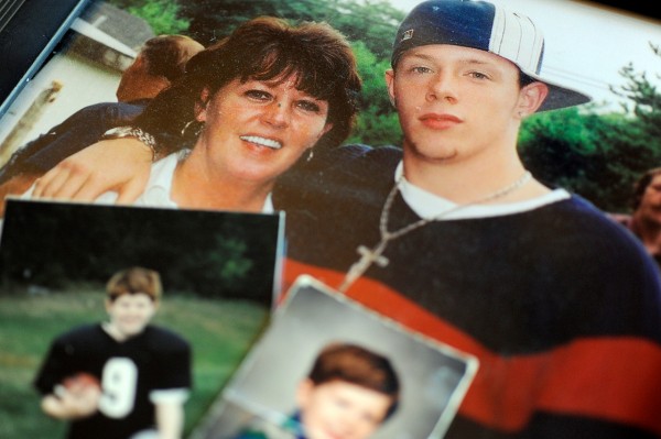 CAPTION
Family photos showing Cheryl Morin of Abbott with her then 17-year-old son , Joe Day and other childhood photos of Joe. Joe took his life in November 2005 at age 19. Morin established the J.D. Foundation to heighten suicide awareness and prevention. photos: courtesy of Cheryl Morin. BANGOR DAILY NEWS PHOTO BY JOHN CLARKE RUSS (WEB EDITION PHOTO) CAPTION
Family photos showing Cheryl Morin of Abbott with her then 17-year-old son , Joe Day and other childhood photos of Joe. Joe took his life in November 2005 at age 19. Morin established the J.D. Foundation to heighten suicide awareness and prevention. photos: courtesy of Cheryl Morin. BANGOR DAILY NEWS PHOTO BY JOHN CLARKE RUSS (WEB EDITION PHOTO)