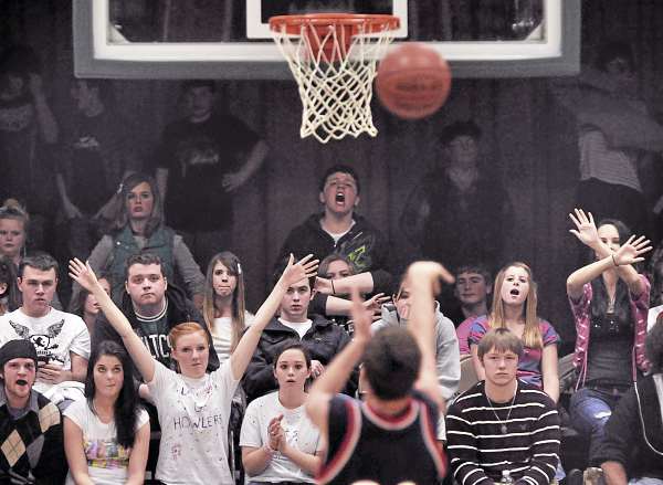 Penquis' Bryan Russell sinks free throws from a technical foul called against PVHS in the second half despite the packed house against him in their game in Howland Thursday, Jan. 6, 2011. (Bangor Daily News/Michael C. York) Penquis' Bryan Russell sinks free throws from a technical foul called against PVHS in the second half despite the packed house against him in their game in Howland Thursday, Jan. 6, 2011. (Bangor Daily News/Michael C. York)