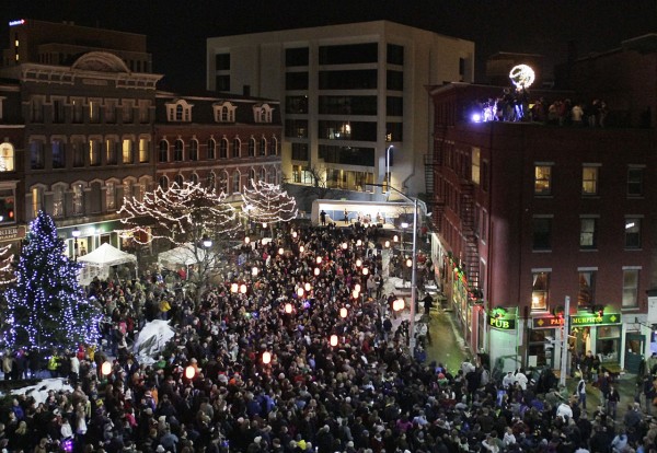 The crowd waits for the countdown to the ball drop in West Market Square, Bangor, Friday Dec 31, 2010.
Bangor Daily News/Michael c. york The crowd waits for the countdown to the ball drop in West Market Square, Bangor, Friday Dec 31, 2010.
Bangor Daily News/Michael c. york