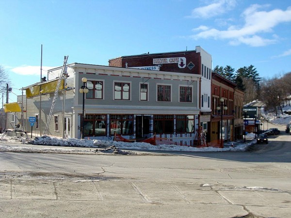 The first phase of the renovation of a building to house the Fossa General Store and Community Farm Project on Main Street in Dexter is nearly completed. The Dexter Regional Development Corp., which received the building from the town, is renovating the building into a farmers market and general store. About $300,000 in grants have been invested into the building to date. (BDN Photo by Diana Bowley) The first phase of the renovation of a building to house the Fossa General Store and Community Farm Project on Main Street in Dexter is nearly completed. The Dexter Regional Development Corp., which received the building from the town, is renovating the building into a farmers market and general store. About $300,000 in grants have been invested into the building to date. (BDN Photo by Diana Bowley)