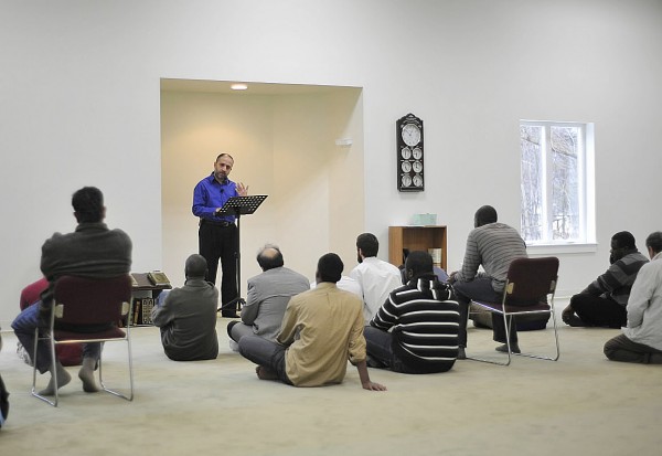 Dr. Mohammad Tabbah delivers a discourse in the new mosque in Orono that was completed in January 2010. The mosque held its first open house in March 2010. Dr. Mohammad Tabbah delivers a discourse in the new mosque in Orono that was completed in January 2010. The mosque held its first open house in March 2010.