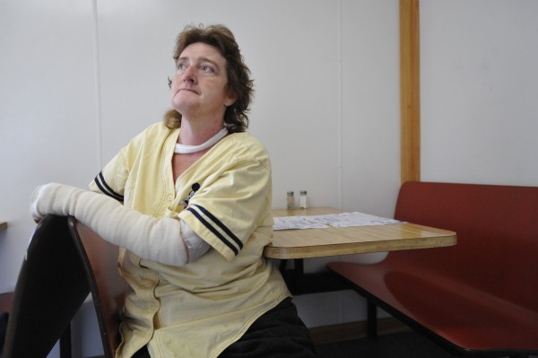 At Four Corners Variety in LaGrange Sunday, Dec. 19, 2010, Karen Stewart talked with the BDN about the November dog attack in LaGrange. Doctors in Boston had to remove most of her right arm and they grafted skin from her thigh to repair the skin on her left arm that was torn and infected by the attack. At Four Corners Variety in LaGrange Sunday, Dec. 19, 2010, Karen Stewart talked with the BDN about the November dog attack in LaGrange. Doctors in Boston had to remove most of her right arm and they grafted skin from her thigh to repair the skin on her left arm that was torn and infected by the attack.
