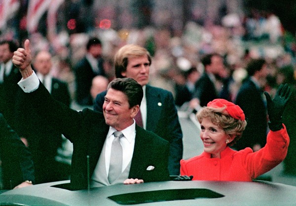This Jan. 20, 1981 file photo, shows President Ronald Reagan as he gives a thumbs up to the crowd while his wife, first lady Nancy Reagan, waves from a limousine during the inaugural parade in Washington following Reagan's swearing in as the 40th president of the United States. Sunday, Feb. 6, 2011, marks the centennial anniversary of Reagan's birth. This Jan. 20, 1981 file photo, shows President Ronald Reagan as he gives a thumbs up to the crowd while his wife, first lady Nancy Reagan, waves from a limousine during the inaugural parade in Washington following Reagan's swearing in as the 40th president of the United States. Sunday, Feb. 6, 2011, marks the centennial anniversary of Reagan's birth.
