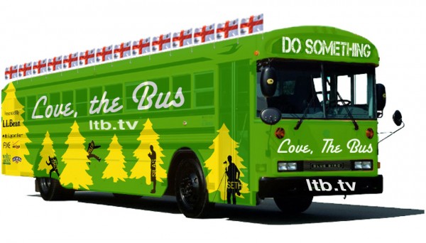 The 'Love, The Bus' tour vehicle eventually could look something like this mock-up. The 'Love, The Bus' tour vehicle eventually could look something like this mock-up.