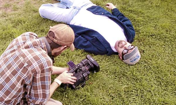 Barry Dodd, director of “Ragged Isle,” films actor Mark Lennon. Barry Dodd, director of “Ragged Isle,” films actor Mark Lennon.