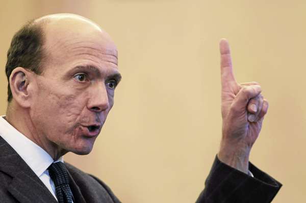 Assistant Attorney General Andrew Benson refers to the first charge against Perley Goodrich Jr. as he presents the State's opening argument to the jury at the Penobscot Judicial Center in Bangor on Tuesday, March 29, 2011. Goodrich Jr. is accused of killing his father and pistol whipping his mother in October of 2009 in Newport. Assistant Attorney General Andrew Benson refers to the first charge against Perley Goodrich Jr. as he presents the State's opening argument to the jury at the Penobscot Judicial Center in Bangor on Tuesday, March 29, 2011. Goodrich Jr. is accused of killing his father and pistol whipping his mother in October of 2009 in Newport.