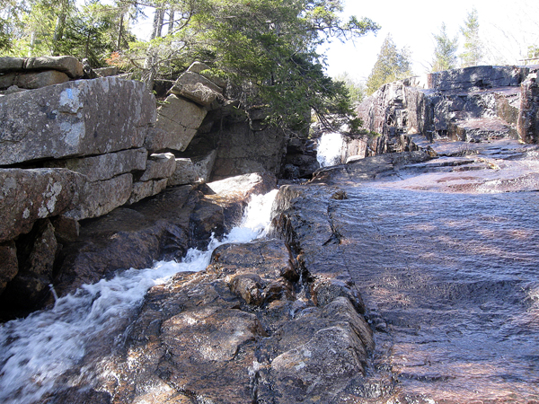 The small canyon high on the Canon Brook Trail in Acadia National Park recently. The small canyon high on the Canon Brook Trail in Acadia National Park recently.