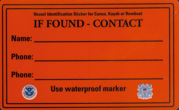 These stickers, provided by the U.S. Coast Guard, should be standard issue for all Maine paddlers. These stickers, provided by the U.S. Coast Guard, should be standard issue for all Maine paddlers.