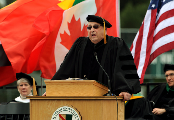 Maine Governor Paul LePage addess graduates during the 112th commencement of Husson University on Saturday at the Bangor campus. Maine Governor Paul LePage addess graduates during the 112th commencement of Husson University on Saturday at the Bangor campus.
