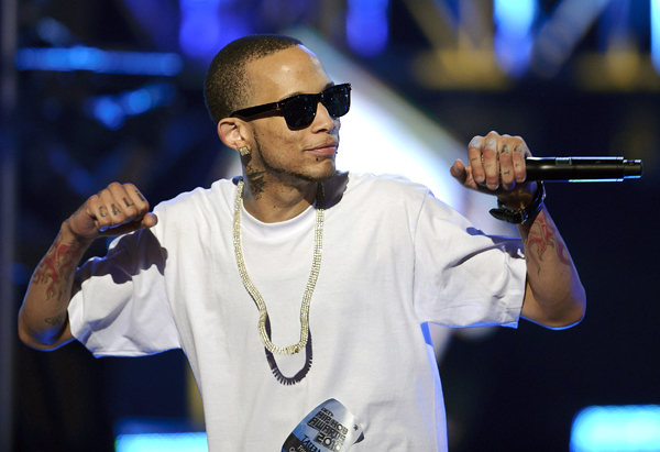 M-Bone of Cali Swag District performs during rehearsals for the BET Hip Hop Awards in Atlanta in Oct. 2010. Police say M-Bone, whose real name is Mante Ray Talbert, was killed in a drive-by shooting Sunday, May 15, 2011, while sitting in a car outside an Inglewood liquor store. He was 22. M-Bone of Cali Swag District performs during rehearsals for the BET Hip Hop Awards in Atlanta in Oct. 2010. Police say M-Bone, whose real name is Mante Ray Talbert, was killed in a drive-by shooting Sunday, May 15, 2011, while sitting in a car outside an Inglewood liquor store. He was 22.
