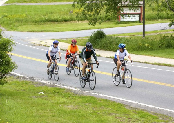Riders pass the St. George School in Tenants Harbor during third annual Trekkers’ Pedal to the Port ride recently. Riders pass the St. George School in Tenants Harbor during third annual Trekkers’ Pedal to the Port ride recently.
