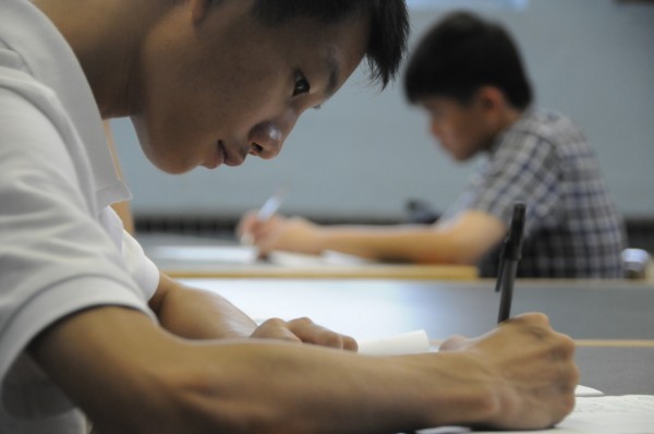 On their first day at Lee Academy, Friday, July 8 , Guibang Li, 14 and other 8th and 9th graders from Guangzhou Foreign Language School took S.L.E.P. (Secondary English Proficiency) test. Fifty-two students from the school are spending several weeks at Lee Academy to brush up on their English language skills. On their first day at Lee Academy, Friday, July 8 , Guibang Li, 14 and other 8th and 9th graders from Guangzhou Foreign Language School took S.L.E.P. (Secondary English Proficiency) test. Fifty-two students from the school are spending several weeks at Lee Academy to brush up on their English language skills.