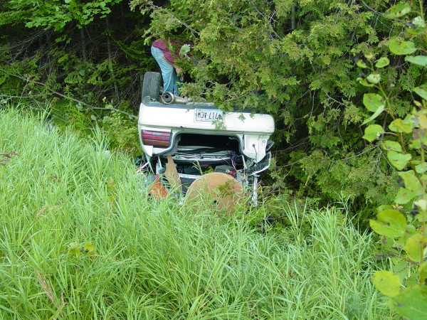 Amber Flewelling, of Houlton, escaped serious injury when her 1995 Toyota Corolla left the roadway, rolled over several times, then struck a tree around 5:50 a.m. Saturday in Hodgdon, Maine State Police reported Sunday. Amber Flewelling, of Houlton, escaped serious injury when her 1995 Toyota Corolla left the roadway, rolled over several times, then struck a tree around 5:50 a.m. Saturday in Hodgdon, Maine State Police reported Sunday.