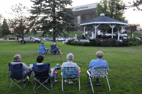 Music lovers showed up for the Bangor Band's final performance at the Paul Bunyan Park gazebo Tuesday evening, July 5, 2011. The site where the band played for many years is part of the footprint of Bangor's future arena. Music lovers showed up for the Bangor Band's final performance at the Paul Bunyan Park gazebo Tuesday evening, July 5, 2011. The site where the band played for many years is part of the footprint of Bangor's future arena.