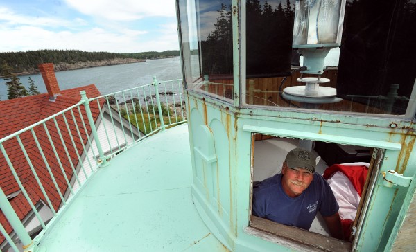 Terry Rowden of Cutler was stationed at the Little River Lighthouse in the late 1960s when he served in the U.S. Coast Guard. When the restoration of the Little River Island structure started he got involved with the lighthouse again and is now one of the regular volunteers at the site. Terry Rowden of Cutler was stationed at the Little River Lighthouse in the late 1960s when he served in the U.S. Coast Guard. When the restoration of the Little River Island structure started he got involved with the lighthouse again and is now one of the regular volunteers at the site.