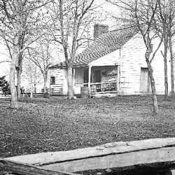 At Manassas National Battlefield Park in Virginia, only the foundation stones mark where the wood-framed Robinson House stood on the northern edge of Henry House Hill in July 1861. The 2nd Maine Infantry Regiment charged past the house during the Battle of Manassas.