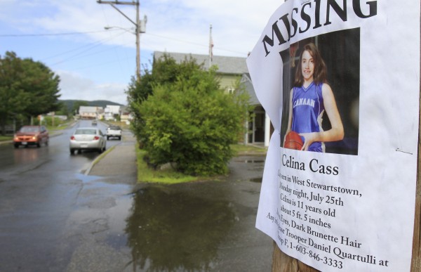 A poster still hangs on a pole on Tuesday, Aug. 2, 2011, in Stewartstown, N.H. Investigators hope an autopsy set for Tuesday on Celina Cass' body will shed light on her disappearance and death. Divers recovered Cass' body from the Connecticut River on Monday a quarter-mile from her home. She was reported missing on July 26. A poster still hangs on a pole on Tuesday, Aug. 2, 2011, in Stewartstown, N.H. Investigators hope an autopsy set for Tuesday on Celina Cass' body will shed light on her disappearance and death. Divers recovered Cass' body from the Connecticut River on Monday a quarter-mile from her home. She was reported missing on July 26.