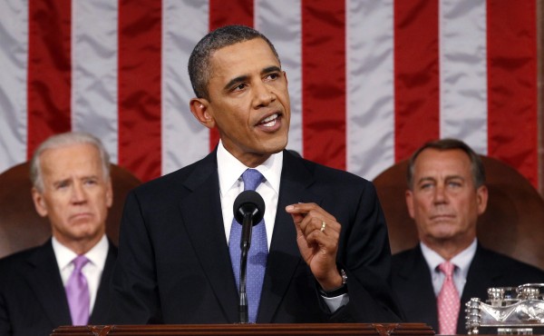 President Barack Obama delivers a speech to a joint session of Congress at the Capitol in Washingtonon Thursday, Sept. 8, 2011. Watching are Vice President Joe Biden and House Speaker John Boehner. President Barack Obama delivers a speech to a joint session of Congress at the Capitol in Washingtonon Thursday, Sept. 8, 2011. Watching are Vice President Joe Biden and House Speaker John Boehner.