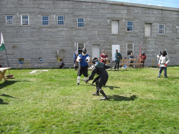 Two men engage in a fencing match last year at the annual medieval tournament at Fort Knox in Prospect. Two men engage in a fencing match last year at the annual medieval tournament at Fort Knox in Prospect.