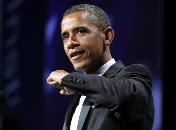 President Barack Obama gestures as he speaks about his basketball injury at the Congressional Hispanic Caucus Institutes 34th annual awards gala at the Washington Convention Center, Wednesday, Sept. 14, 2011 in Washington. President Barack Obama gestures as he speaks about his basketball injury at the Congressional Hispanic Caucus Institutes 34th annual awards gala at the Washington Convention Center, Wednesday, Sept. 14, 2011 in Washington.