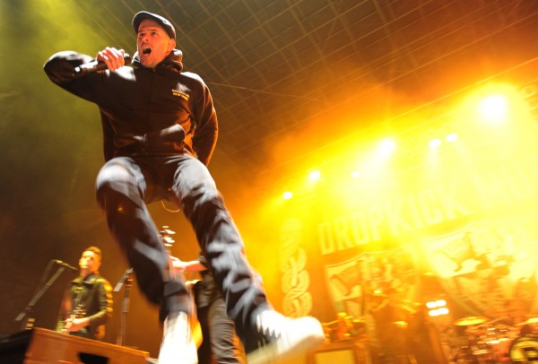 Al Barr, lead singer for Dropkick Murphys, leaps about the stage on Saturday, Sept. 10, 2011 during the Bangor leg of their Shamrock 'N' Roll Festival. Al Barr, lead singer for Dropkick Murphys, leaps about the stage on Saturday, Sept. 10, 2011 during the Bangor leg of their Shamrock 'N' Roll Festival.