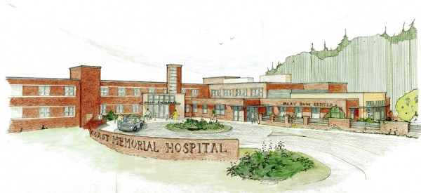 An artists' rendition of the new Mary Dow Cancer Center facility proposed at Maine Coast Memorial Hospital. The cancer center will be housed in the old emergency department as well as an addition to the hospital. An artists' rendition of the new Mary Dow Cancer Center facility proposed at Maine Coast Memorial Hospital. The cancer center will be housed in the old emergency department as well as an addition to the hospital.