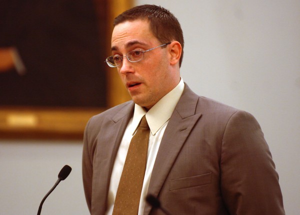Nathaneal Nightingale addresses the court during his sentencing at the Penobscot Judicial Center in Bangor on Tuesday, September 27, 2011. Nightingale received 40 years for murder, with 15 years concurrent, for the 2009 death of Michael Miller, Sr., and Valerie Miller, at the couple's Webster Plantation home. Nathaneal Nightingale addresses the court during his sentencing at the Penobscot Judicial Center in Bangor on Tuesday, September 27, 2011. Nightingale received 40 years for murder, with 15 years concurrent, for the 2009 death of Michael Miller, Sr., and Valerie Miller, at the couple's Webster Plantation home.