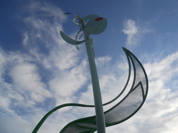 One of the tall, whimsical sculptures on the path leading toward Ocean Avenue Elementary School, contributing to what Portland Public Schools Superintendent James Morse called a "Dr. Seuss-like" atmosphere there during a grand opening ceremony for the school Thursday. One of the tall, whimsical sculptures on the path leading toward Ocean Avenue Elementary School, contributing to what Portland Public Schools Superintendent James Morse called a "Dr. Seuss-like" atmosphere there during a grand opening ceremony for the school Thursday.