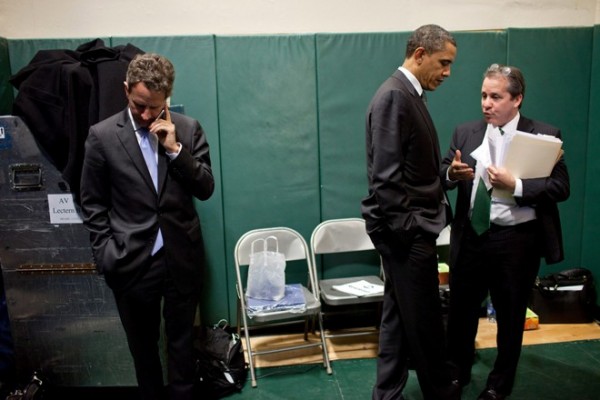 President Obama with his economic adviser Gene Sperling, right, and Treasury Secretary Timothy Geithner at a February small-business forum in Cleveland. President Obama with his economic adviser Gene Sperling, right, and Treasury Secretary Timothy Geithner at a February small-business forum in Cleveland.