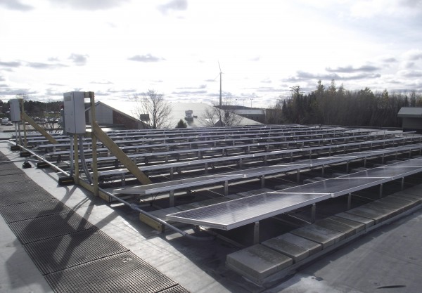 The $2.3 million renovation to Pullen Hall at the University of Maine at Presque Isle included the installation of 90 solar panels on the roof of the 42-year-old building. The $2.3 million renovation to Pullen Hall at the University of Maine at Presque Isle included the installation of 90 solar panels on the roof of the 42-year-old building.