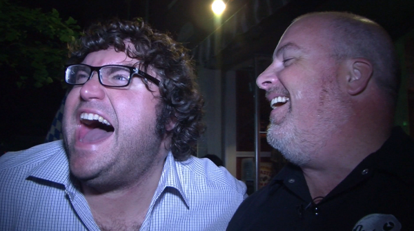 Joe Ricchio and Gene Beck, owner of Nocturnem Drafthaus in Bangor, in "Food Coma TV's" first episode. Joe Ricchio and Gene Beck, owner of Nocturnem Drafthaus in Bangor, in "Food Coma TV's" first episode.