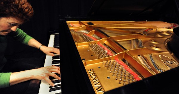Patricia Stowell, a Kneisel Hall faculty member and piano instructor, plays the Steinway model D piano at the Collins Center for the Arts in Orono recently. Patricia Stowell, a Kneisel Hall faculty member and piano instructor, plays the Steinway model D piano at the Collins Center for the Arts in Orono recently.