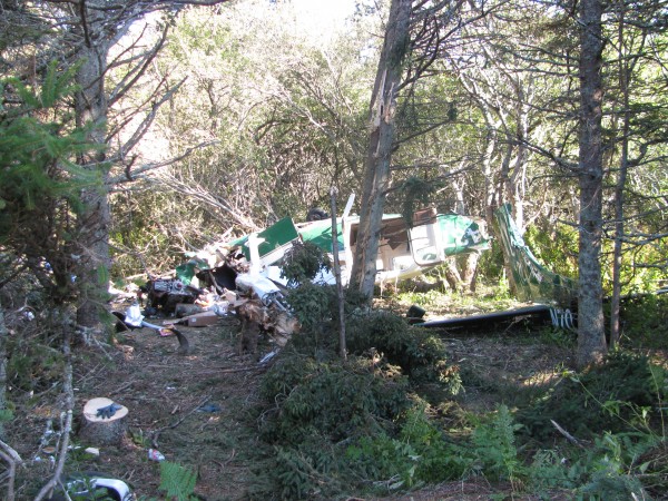 Over the weekend, the green and white Cessna remained where it crashed on Wednesday, leaving veteran Penobscot Island Air Pilot Don Campbell dead. Islanders came to the crash site to leave flowers, flags and a cross for the pilot, whom many described as being "like family." Over the weekend, the green and white Cessna remained where it crashed on Wednesday, leaving veteran Penobscot Island Air Pilot Don Campbell dead. Islanders came to the crash site to leave flowers, flags and a cross for the pilot, whom many described as being "like family."