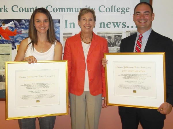 George J. Mitchell Scholar recipient Nichole Rackliff, Scholarship Coordinator Dorry French and Recipient John Eder. George J. Mitchell Scholar recipient Nichole Rackliff, Scholarship Coordinator Dorry French and Recipient John Eder.