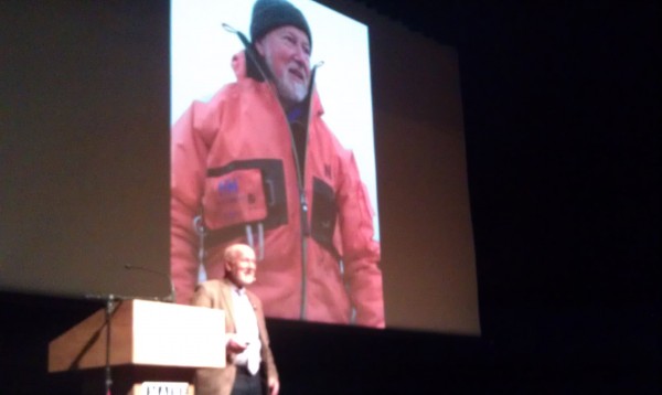 Olav Orheim, a glaciologist, climatologist and polar explorer, spoke Monday night at the University of Maine’s Collins Center for the Arts about the South Pole expeditions of Roald Amundsen, Ernest Shackleton and Robert Falcon Scott. Olav Orheim, a glaciologist, climatologist and polar explorer, spoke Monday night at the University of Maine’s Collins Center for the Arts about the South Pole expeditions of Roald Amundsen, Ernest Shackleton and Robert Falcon Scott.