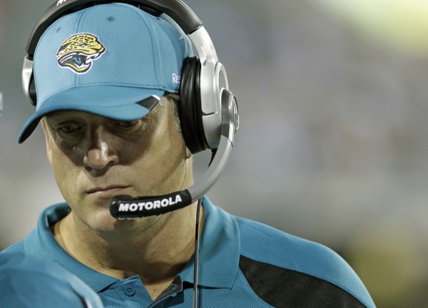 Jacksonville Jaguars head coach Jack Del Rio walks the sideline during the second half of an NFL preseason football game against the St. Louis Rams, in Jacksonville, Fla., on Sept. 1, 2011. The Jaguars fired Del Rio, Tuesday, Nov. 29, 2011 after a 3-8 start, parting ways with him during his ninth season. Jacksonville Jaguars head coach Jack Del Rio walks the sideline during the second half of an NFL preseason football game against the St. Louis Rams, in Jacksonville, Fla., on Sept. 1, 2011. The Jaguars fired Del Rio, Tuesday, Nov. 29, 2011 after a 3-8 start, parting ways with him during his ninth season.