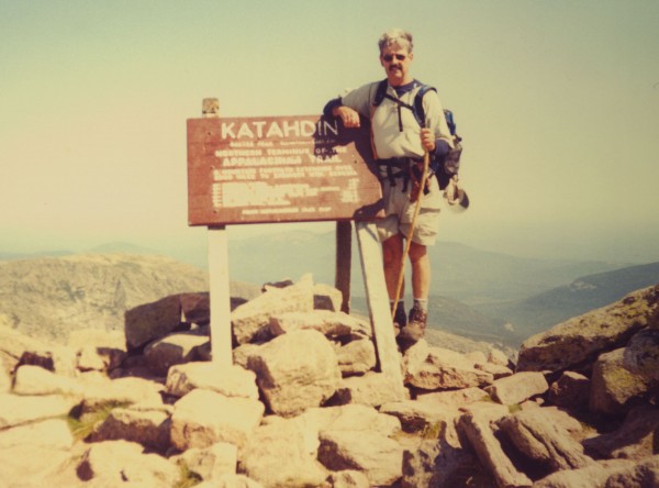 Nelson Daigle stands atop Mount Katahdin in Maine in August 2003. Daigle has hiked Maine's tallest mountain more than 400 times and has been hiking it for only 17 years. He has plenty of worn-out hiking boots to prove it. Nelson Daigle stands atop Mount Katahdin in Maine in August 2003. Daigle has hiked Maine's tallest mountain more than 400 times and has been hiking it for only 17 years. He has plenty of worn-out hiking boots to prove it.