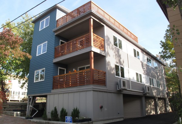 Paul Ledman touts his three-unit structure at 62 Cumberland Ave. as a model for sustainable building, using solar power, air source heating and heavy insulation to nearly eliminate monthly utility bills while maintaining high quality living spaces. Paul Ledman touts his three-unit structure at 62 Cumberland Ave. as a model for sustainable building, using solar power, air source heating and heavy insulation to nearly eliminate monthly utility bills while maintaining high quality living spaces.